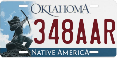 OK license plate 348AAR