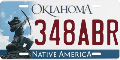 OK license plate 348ABR