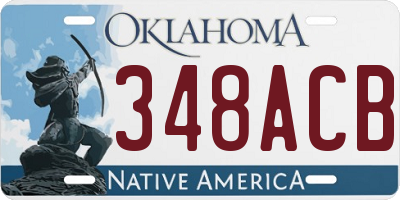 OK license plate 348ACB
