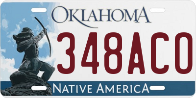 OK license plate 348ACO