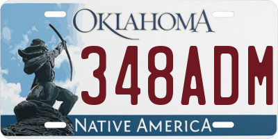 OK license plate 348ADM