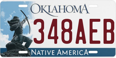 OK license plate 348AEB