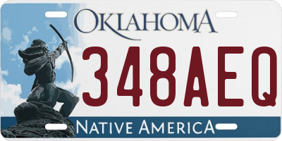 OK license plate 348AEQ