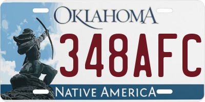 OK license plate 348AFC