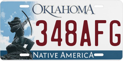 OK license plate 348AFG