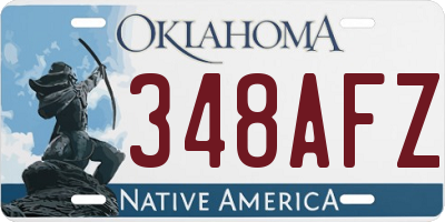 OK license plate 348AFZ