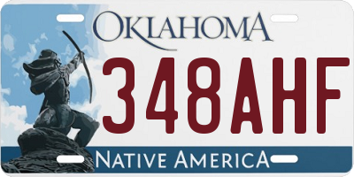 OK license plate 348AHF