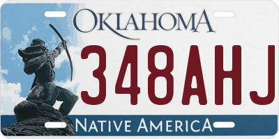 OK license plate 348AHJ