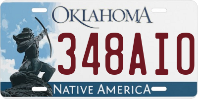 OK license plate 348AIO