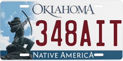 OK license plate 348AIT