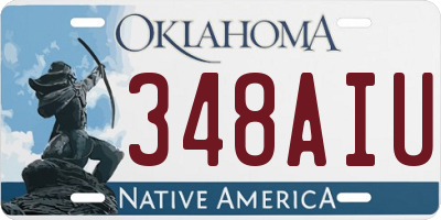 OK license plate 348AIU