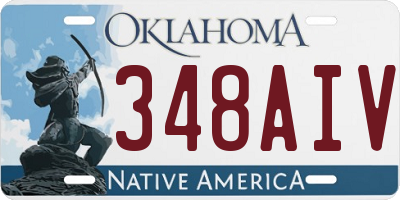 OK license plate 348AIV