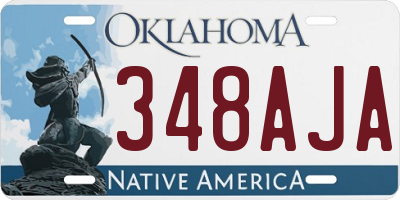 OK license plate 348AJA