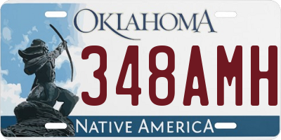 OK license plate 348AMH
