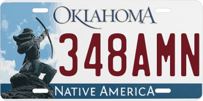 OK license plate 348AMN