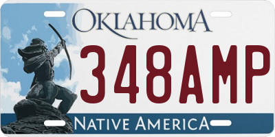 OK license plate 348AMP