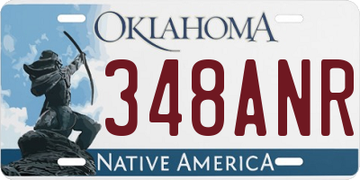 OK license plate 348ANR