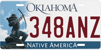OK license plate 348ANZ