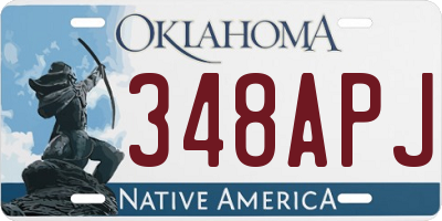 OK license plate 348APJ