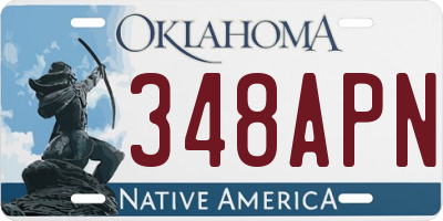OK license plate 348APN