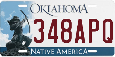 OK license plate 348APQ