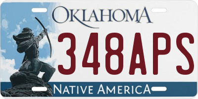 OK license plate 348APS