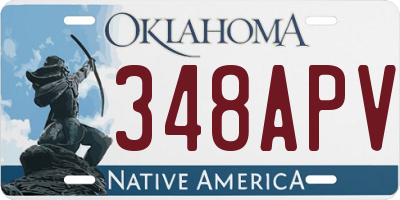 OK license plate 348APV