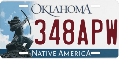 OK license plate 348APW