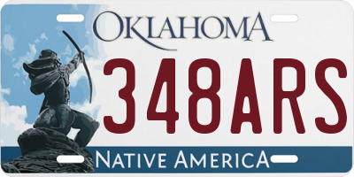 OK license plate 348ARS