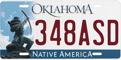 OK license plate 348ASD