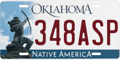OK license plate 348ASP