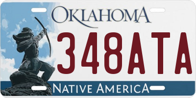 OK license plate 348ATA