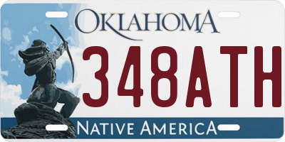 OK license plate 348ATH