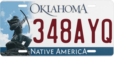 OK license plate 348AYQ