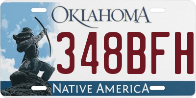OK license plate 348BFH
