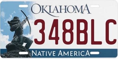 OK license plate 348BLC