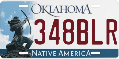 OK license plate 348BLR