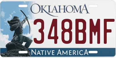 OK license plate 348BMF