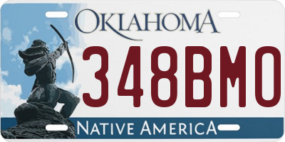 OK license plate 348BMO