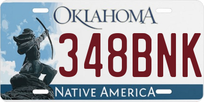 OK license plate 348BNK