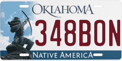 OK license plate 348BON