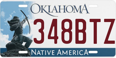 OK license plate 348BTZ