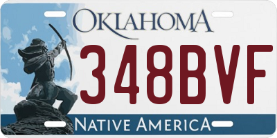 OK license plate 348BVF