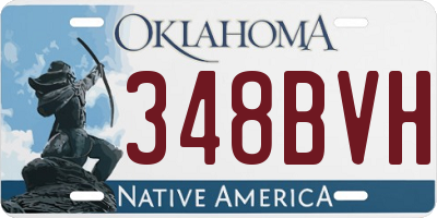 OK license plate 348BVH