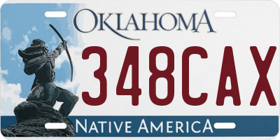 OK license plate 348CAX