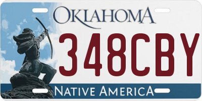 OK license plate 348CBY