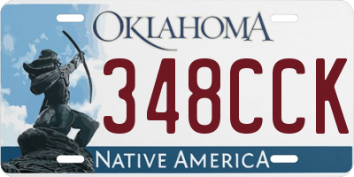 OK license plate 348CCK