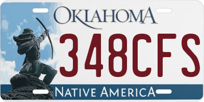 OK license plate 348CFS