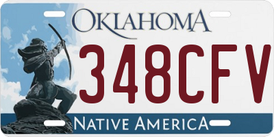 OK license plate 348CFV