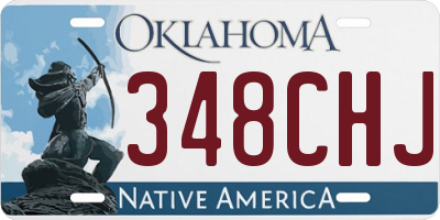 OK license plate 348CHJ